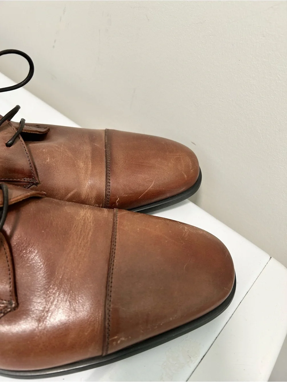 Aquatalia Men’s Leather Oxford Shoes Brown Size 12